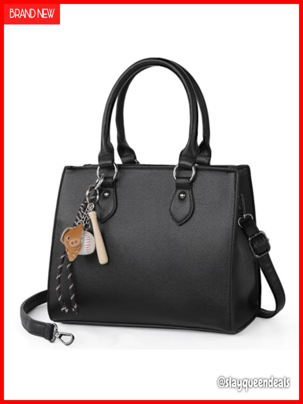 Vegan Leather Tote Bag Women Satchel Handbag Adjustable Strap